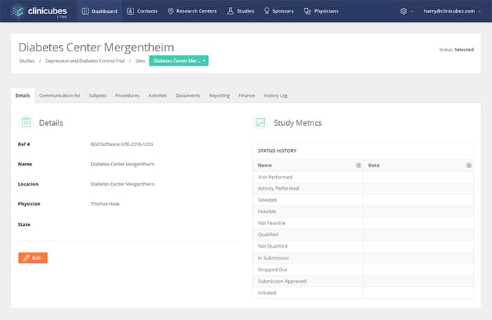 Clinical Trials Management